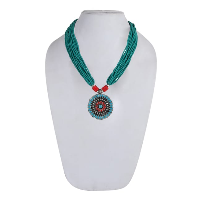 DCA 4391 Brass, Glass Necklace