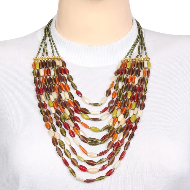 DCA Dca Spice Multi Glass Necklace For Women (4455 ) Glass Necklace