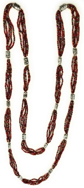 DCA Rhodium Plated Glass Necklace (4470)