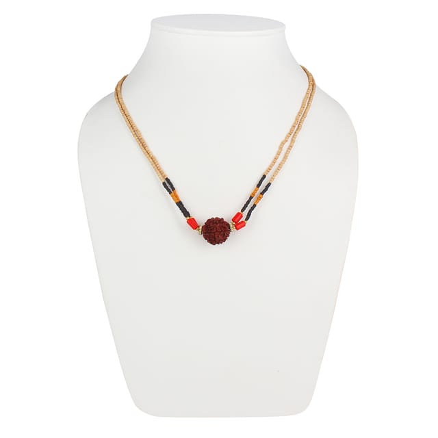 DCA Dca Brown Rudraksh, Wooden Beads Necklace For Women (4446 ) Wood Necklace