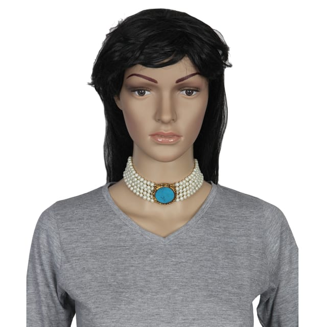 DCA 4394 Brass, Glass Necklace