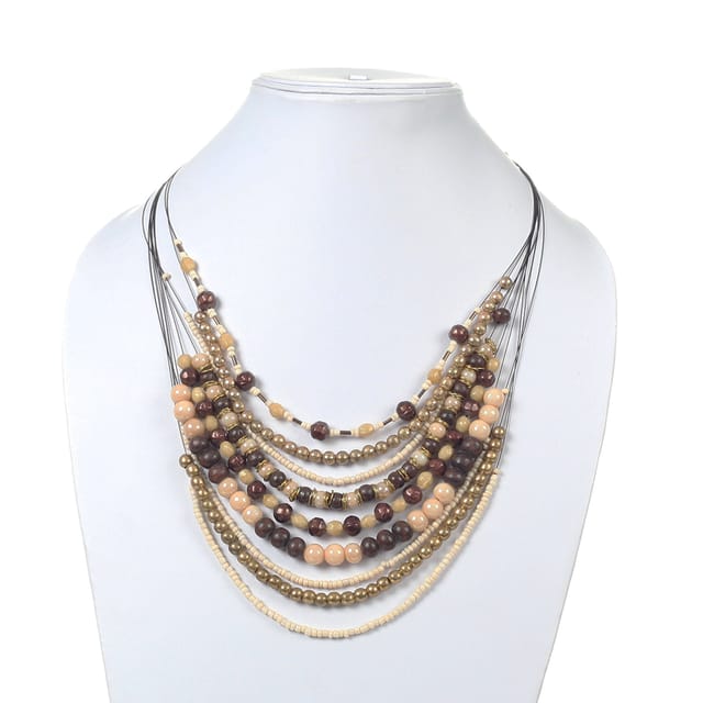 DCA Glass, Wood, Acrylic Necklace (DC4197NK)