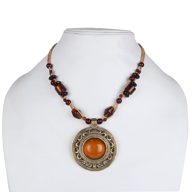 DCA Glass, Brass Necklace (DC4336NK)