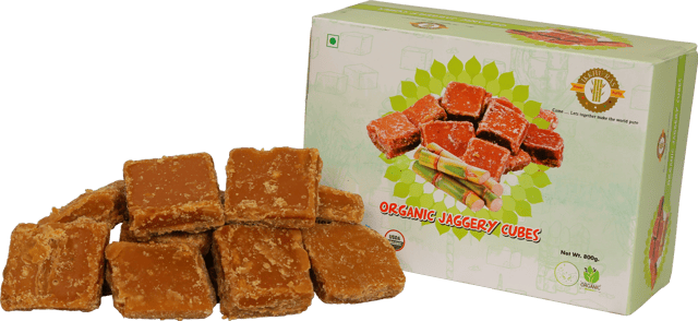 Organic Jaggery Cubes 800 gm / Desi Gud / Gur