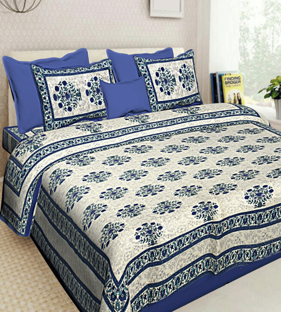 Printed Double Bedsheet with Pillow (VH157)