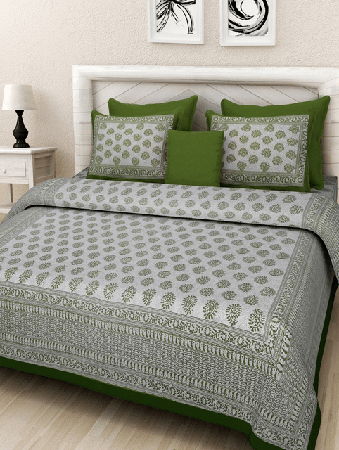 Printed Double Bedsheet with Pillow (VH158)