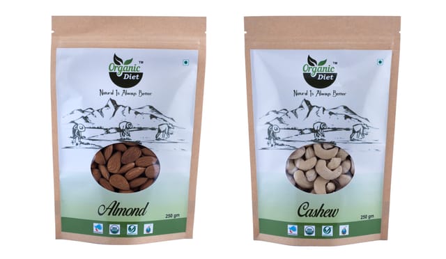 Almond / Badam + Cashew / Kaju 250 gm each