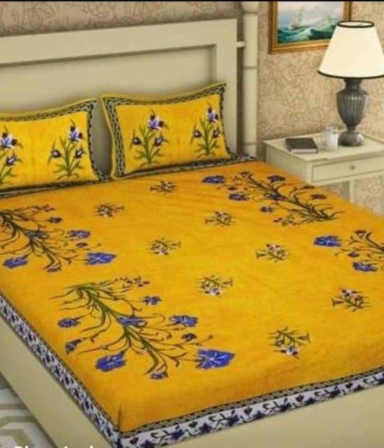Printed Double Bedsheet with Pillow (VH164)