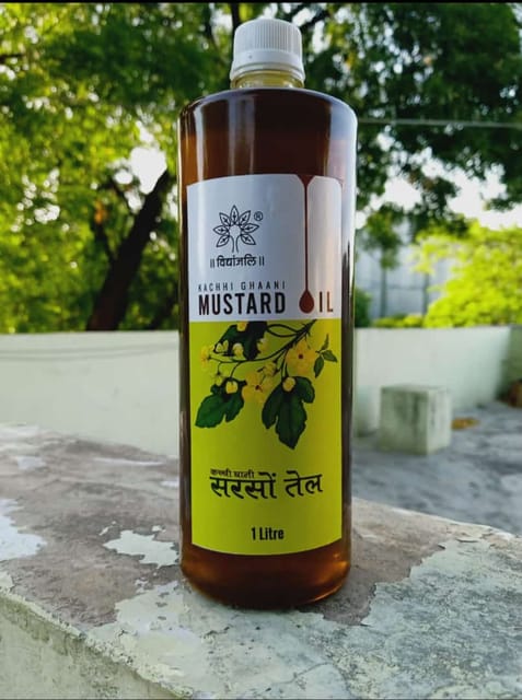 Wood Pressed Mustard Oil 1 ltr (Sarso ka Tel)