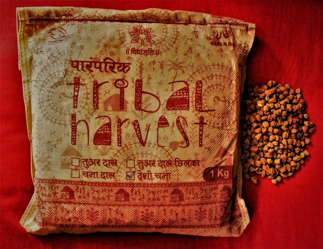 Desi Chana / Kala Chana 1 kg Paramparik Tribal Harvest Bengal Gram Whole