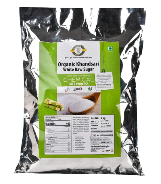 Organic Khand 2 kg (White Raw Sugar)