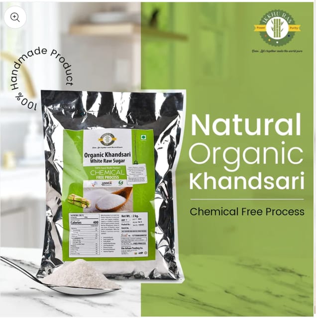 Organic Khand 5 kg (White Raw Sugar)