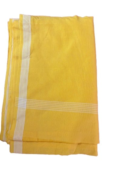 Yellow Handmade Cotton Dhoti Dupatta (VH215)