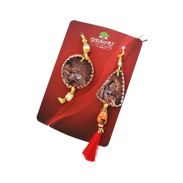 Gaukriti Handmade Cow Dung Eco-friendly Bhai Bhabhi Rakhi (GK R 502)